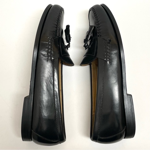 Cole Haan black tassel slip on dress shoes loafers 11 main image 9
